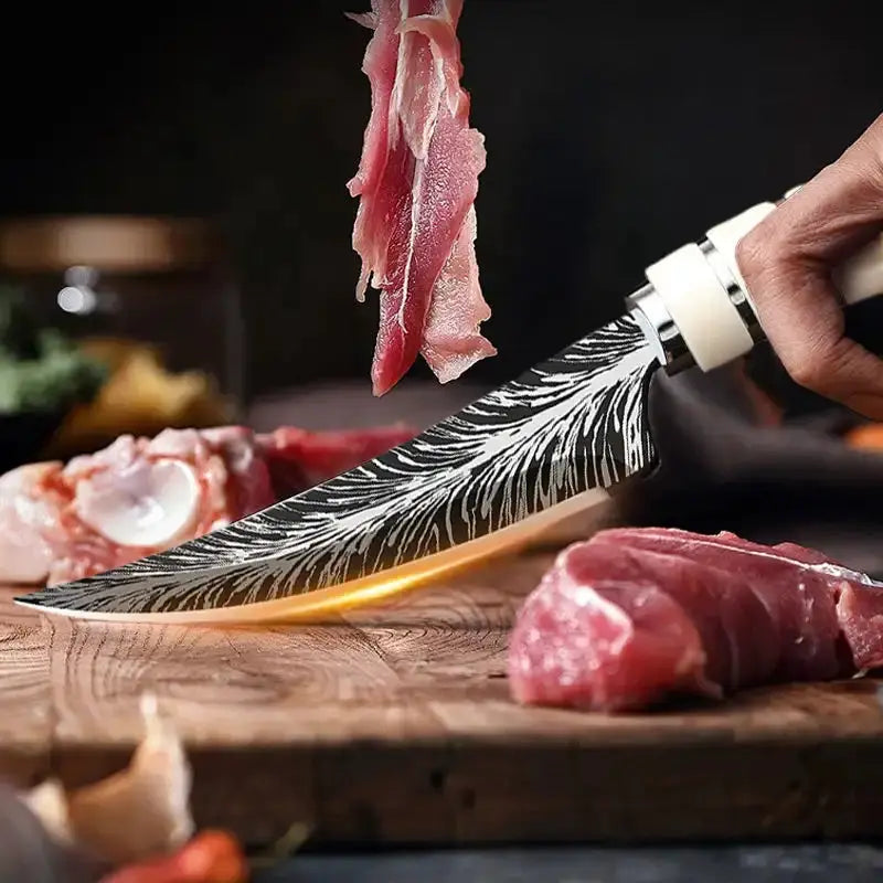 Professional Stainless Steel Kitchen Knife Set Multi Functional Utility Knife For Steak Deboning And Fruit Prep