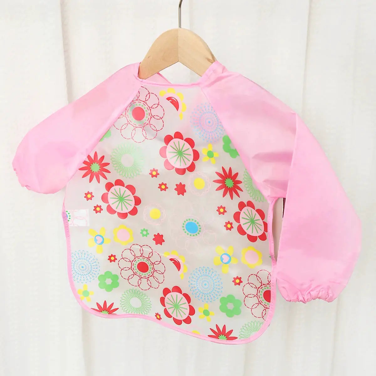 Waterproof EVA Full Sleeve Baby Bibs For Kids Long Sleeve Feeding Smock Apron Eating Breastplate Infant Clothing