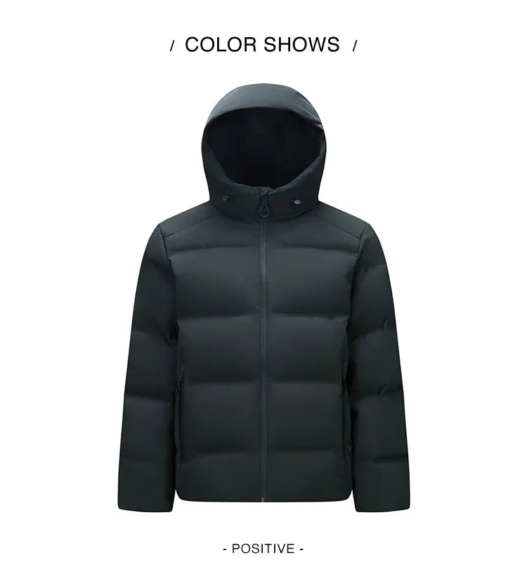 Semir men's down jacket, dark green hooded puffer with waterproof outerwear.