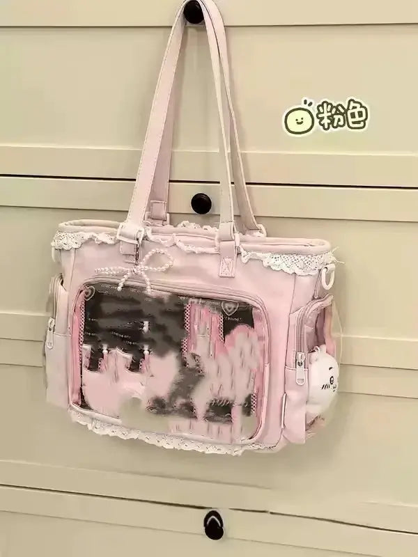 Ballet Girl Large Appetite Itabag Japanese Anime Style Two Dimensional Crossbody Bag For Women Durable Polyester