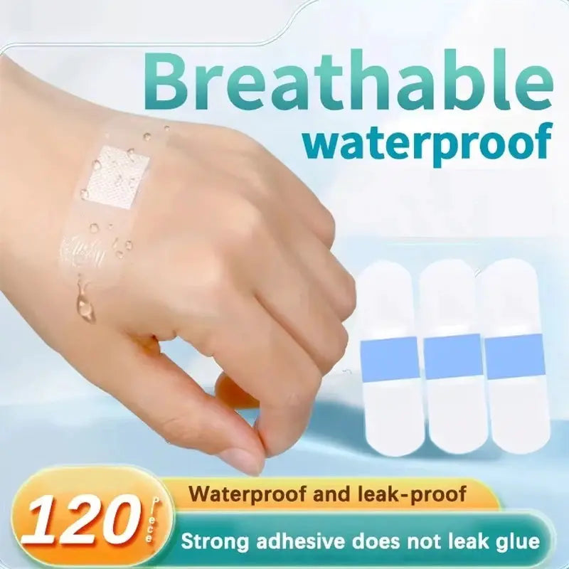 120 Count Waterproof Transparent Bandages Breathable Invisible Hemostatic Wound Care For Everyday Cuts