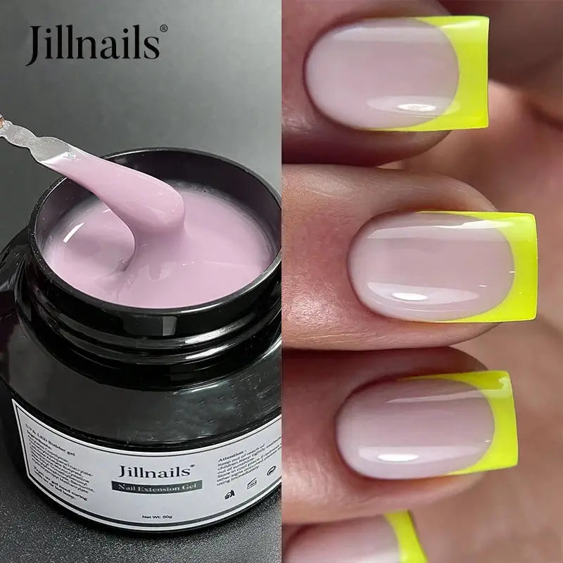 Jillnails 50g Self Leveling Medium Gel Milky Pink White Builder For Easy Shaping Without Running Into Cuticles