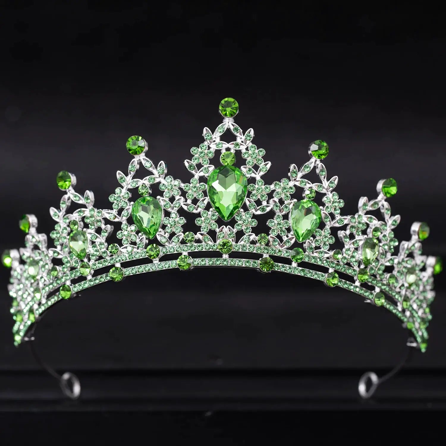 Crystal Wedding Tiara For Bride Silver Color Bridal Crown Diadem Veil Tiaras Hair Accessories Head Jewelry