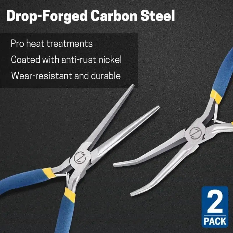 Two Pack 6 Inch Mini Needle Nose Pliers With Comfort Grip Handles And Long Nose Pliers For Handmade Crafts Jewelry Making