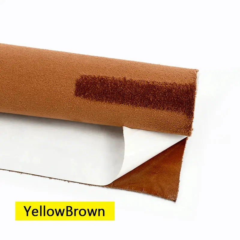 Simples Market YellowBrown synthetic suede self-adhesive fabric by meter for car interiors