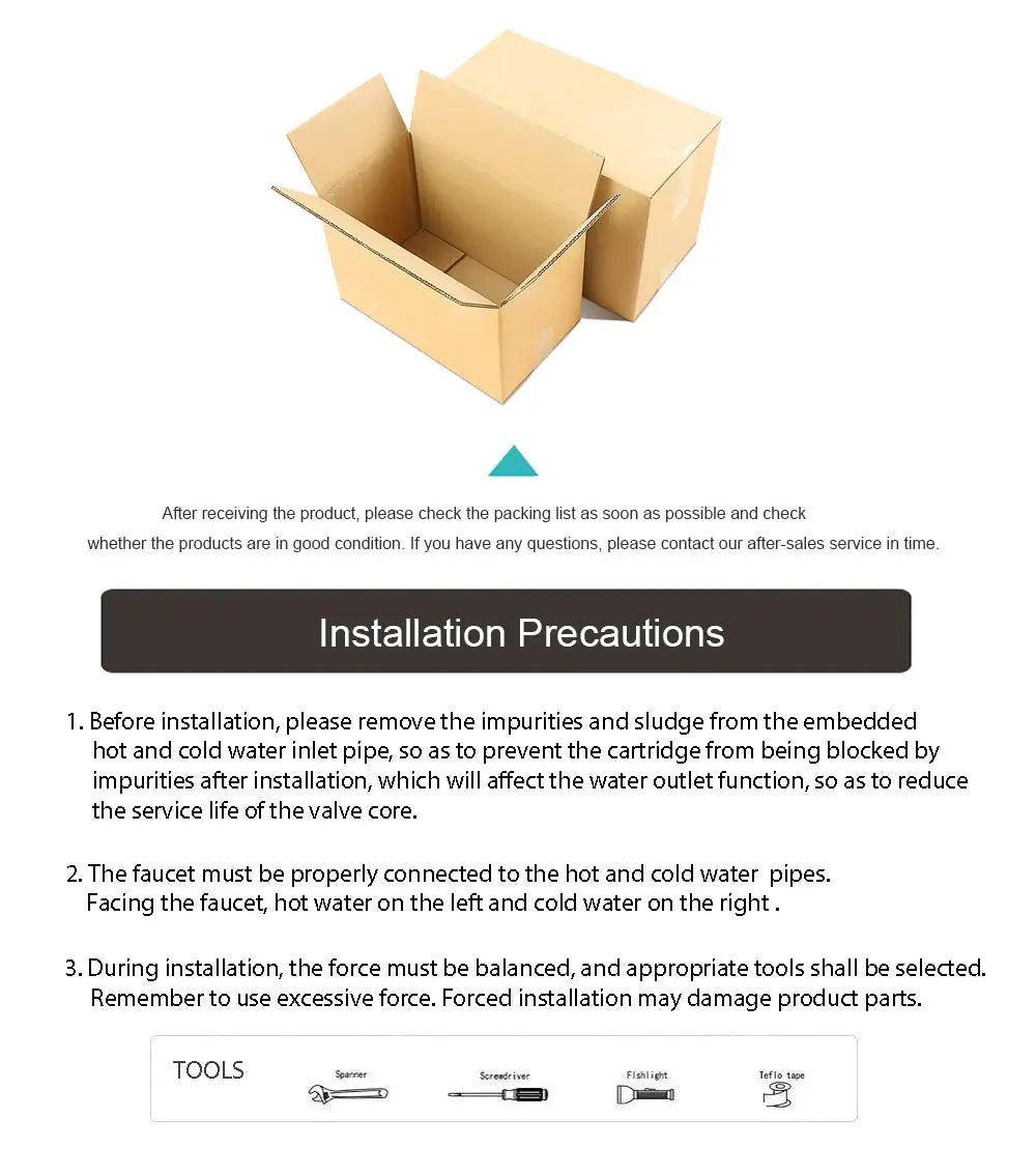Simples Market packaging boxes for a black deck-mounted bathroom faucet with a single-lever basin mixer