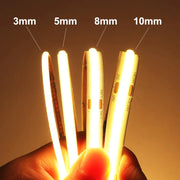 Cob Led Strip Lights 12V 24V Dimmable Tape 3mm 5mm 8mm Ice Blue Yellow Red Green Pink White For Home Decor RA90