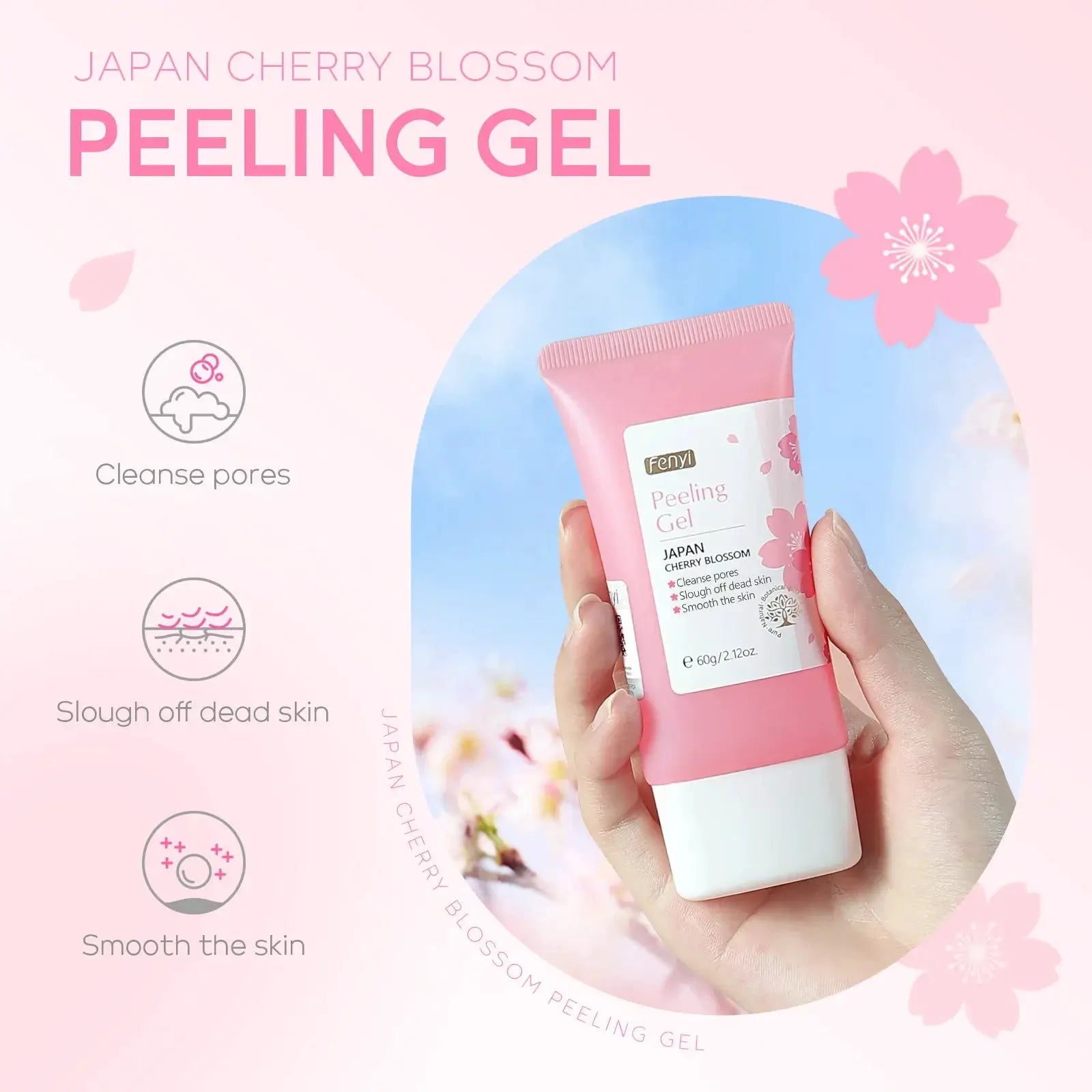 Fenyi Sakura Face Exfoliating Gel Deep Cleansing Brightening Hydration For Radiant Skin