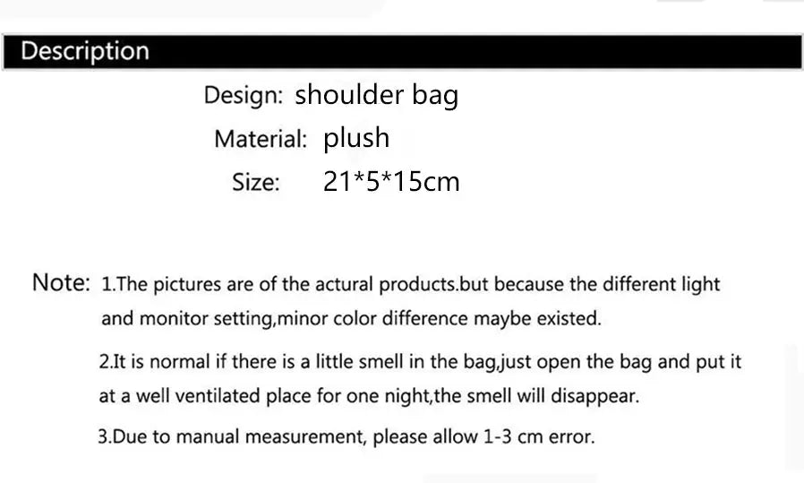 Fashionable Pearl Rabbit Fur Handbag by Simples Market; plush crossbody shoulder bag with chain, 21×5×15 cm