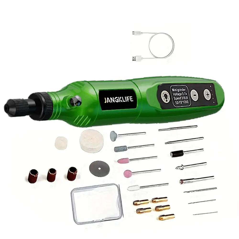 JANGKLIFE USB Cordless Rotary Tool Kit Engraving Pen For Jewelry Metal Glass DIY Mini Wireless Drill