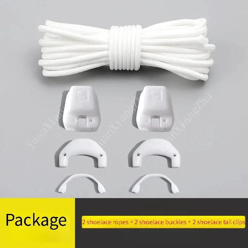 No Tie Round Elastic Tennis Shoe Laces For Adults And Kids Quality Running Sneakers Shoelaces Black White Accessories