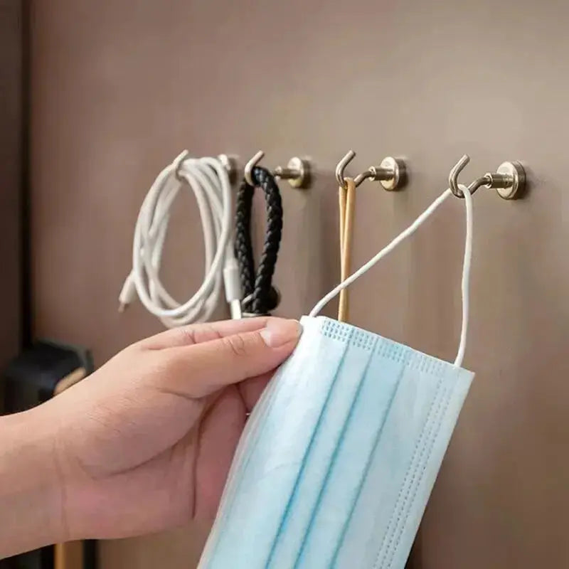 10 Pack Strong Magnetic Hooks Stainless Steel Multi Purpose Storage Hooks For Kitchen Bathroom Home Garage Key Hangers