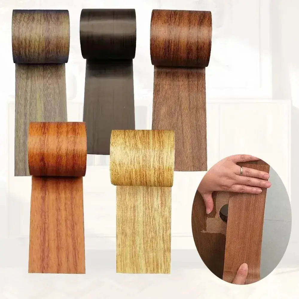 4.5M Roll Realistic Wood Grain Repair Adhesive Tape For Floors Cabinets Furniture Skirting Line Sticker Home Decoration