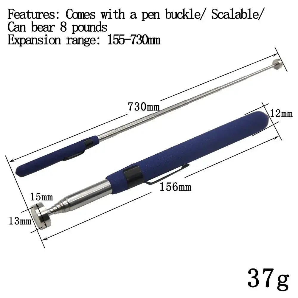 Magnetic Retractable Pickup Tool With Suction Iron Rod Portable Multifunctional Extractor Pen Clip For Automotive Repair