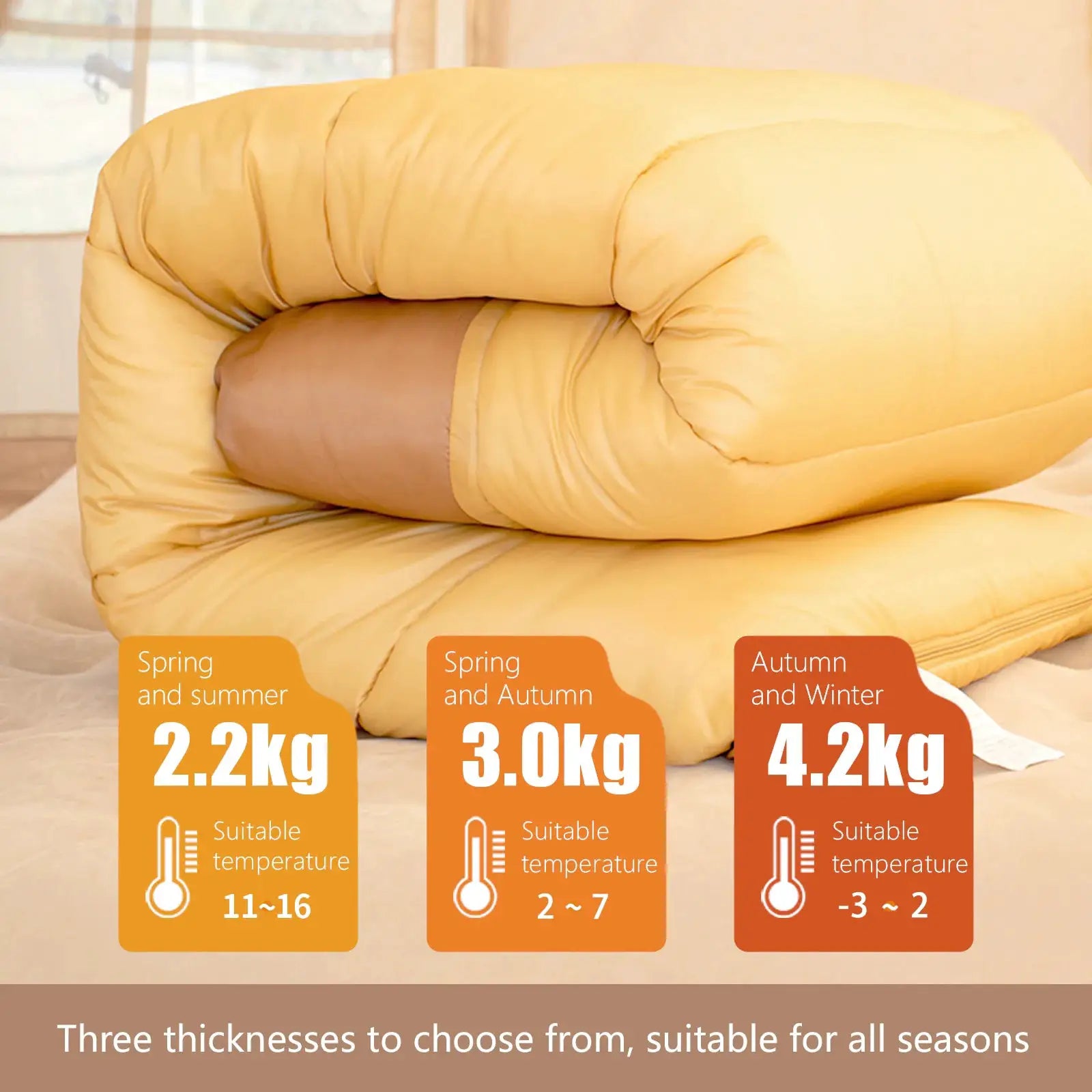 BISINNA 2-Person beige camping sleeping bag by Simples Market for outdoor travel and hiking