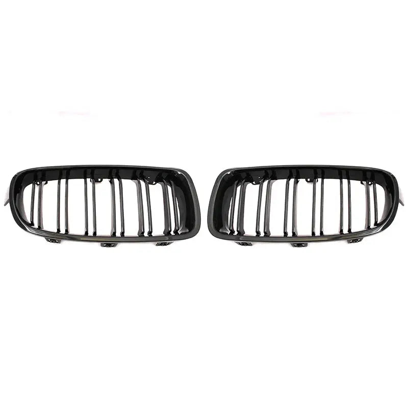 Simples Market black ABS BMW front kidney grilles, dual-slat pair for F30/F31/F35 2012-2018