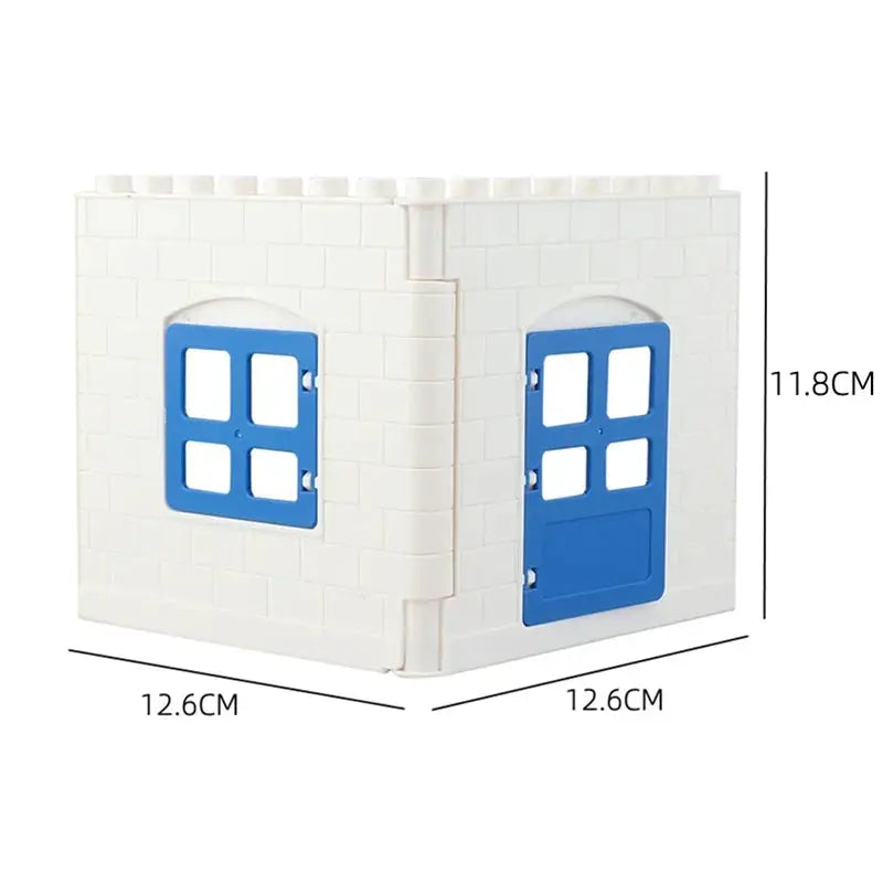 Big Building Blocks Houses Kit With Doors Windows Walls And Roof Compatible With Large Bricks Boys And Girls Toy Gifts
