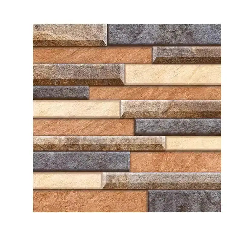 Self-adhesive tile wall sticker in multicolor brick stone pattern (PVC, waterproof) by Simples Market