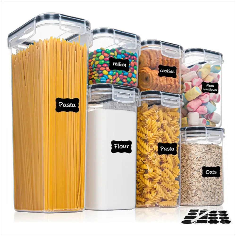 KitchenCare 7 Piece BPA Free Airtight Food Container Set With Stackable Lids For Fresh Food Storage Keeps Food Fresh