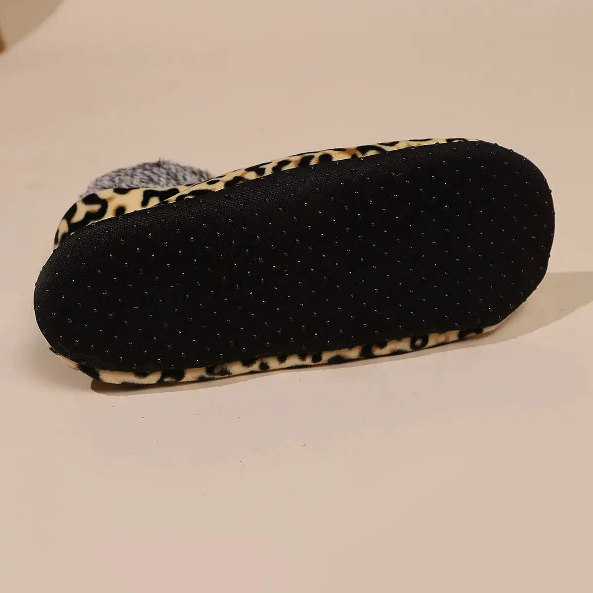CozyNest Unisex Leopard Print Floor Socks With Non Slip Soles For Warm Home Comfort In Fall And Winter