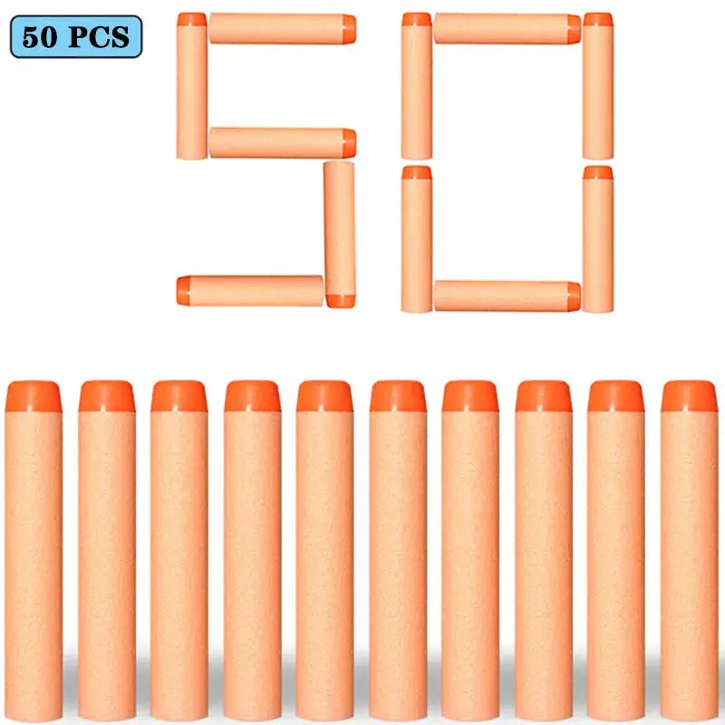 7.2cm EVA Foam Darts 100 Pieces Refill Rounds for Nerf N Strike Blasters Round Head Safe Play