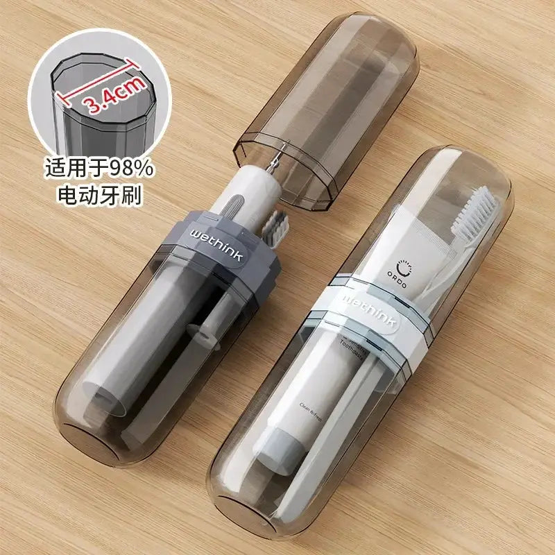 TravelEase Transparent Portable Toothbrush Case For Travel And Business Trips Durable Acrylic Hygienic Organizer