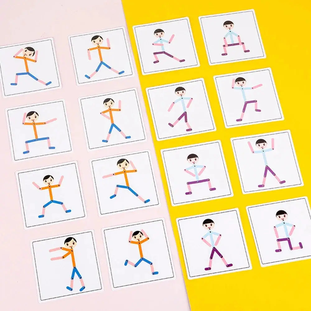 Sport Wooden Man DIY Puzzle Toy For Kids Educational Board Game For Early Learning And Fine Motor Skill Development