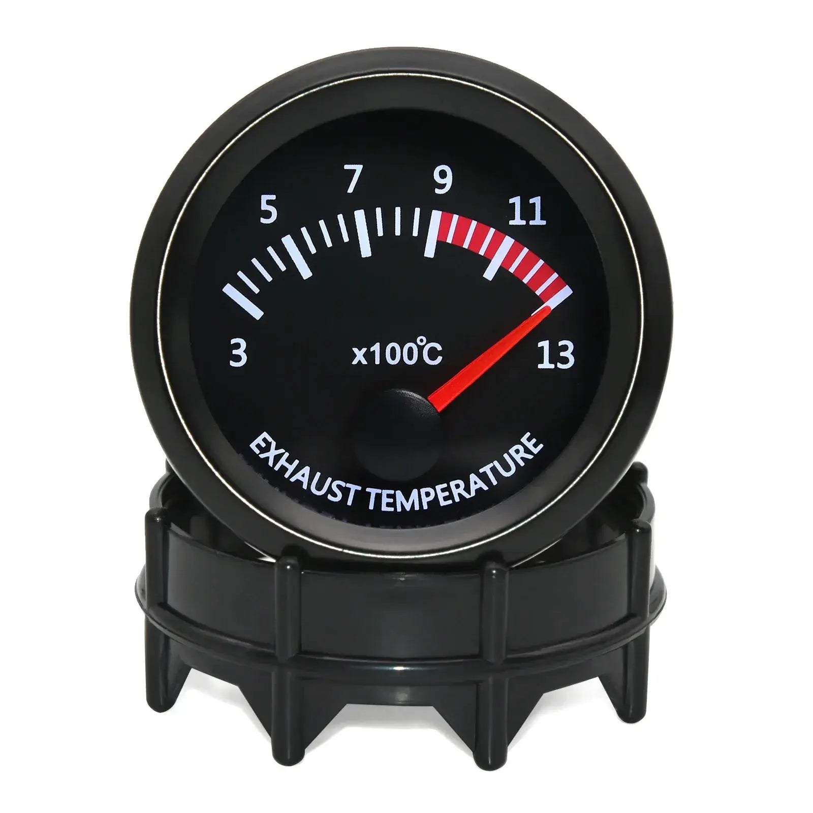 Exhaust gas temperature gauge, universal 52mm black dial with sensor, 300–1300°C