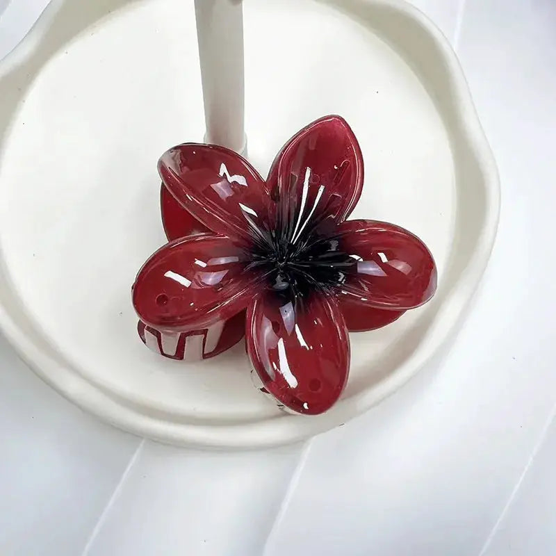 BelleBloom Large Matte Flower Claw Clip Secure All Hair Types With Durable Geometric Design