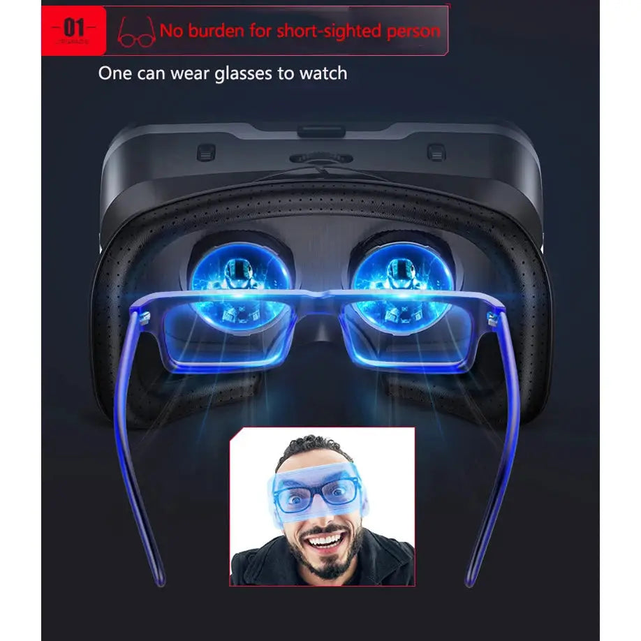 VR Shinecon 10.0 Helmet 3D Glasses Virtual Reality Headset For Smartphone Mobile Gaming Movies And Apps