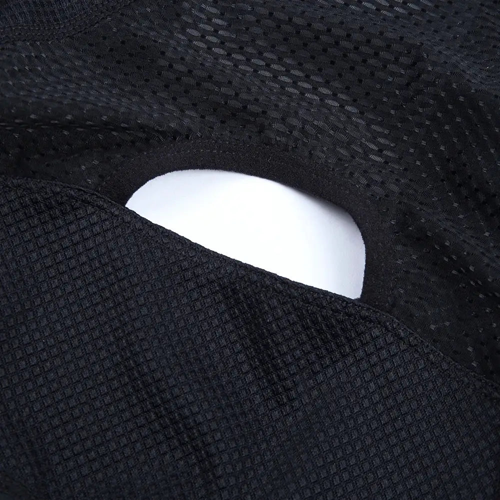 YKYWBIKE men's cycling bib shorts with sponge padding, black mesh fabric