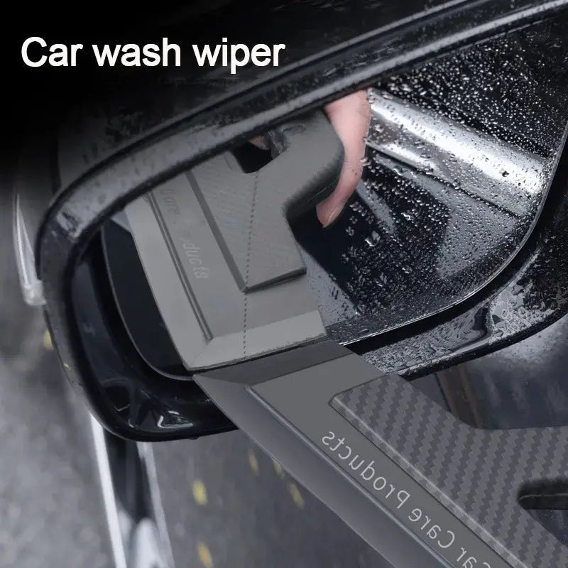 Car wash wiper silicone glass scraper for windshield with anti-slip gray handle