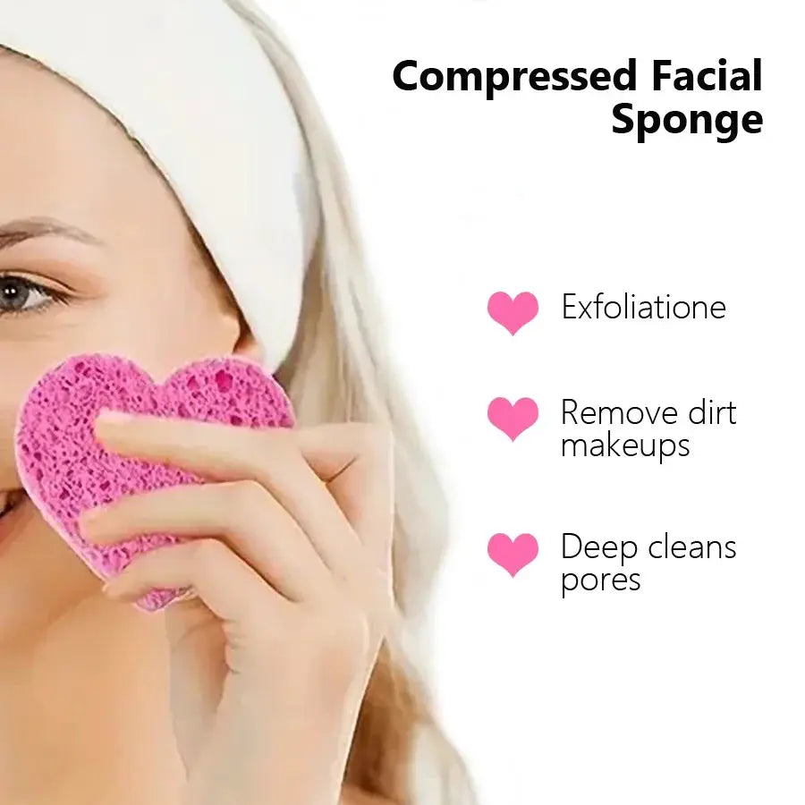 10 Pcs Cellulose Face Sponges Cleansing Makeup Removal Spa Quality