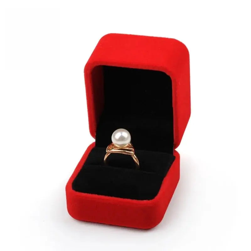 Small Velvet Proposal Ring Box For Engagement Gift Keepsake Case Jewelry Packaging Box For Wedding