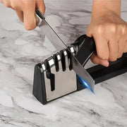 Kitchen 4 Segment Knife Sharpener Multifunctional Portable Non Slip Base For Household Kitchen Gadgets Accessories