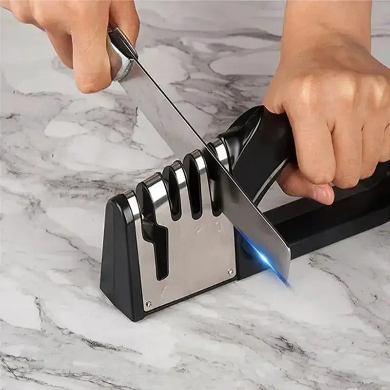 Kitchen 4 Segment Knife Sharpener Multifunctional Portable Non Slip Base For Household Kitchen Gadgets Accessories