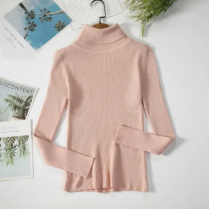 EverSoft Women Turtleneck Knitted Sweater Soft Cashmere Blend For Cozy Warmth In Autumn And Winter