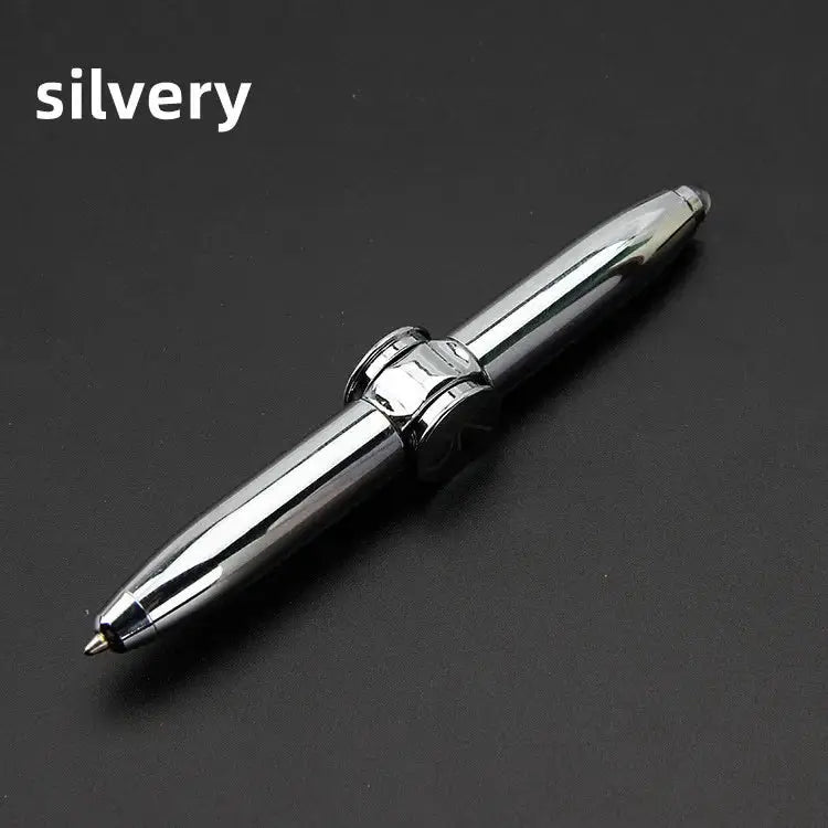 Multifunctional Decompression Finger Rotate Luminous Gyro Pen LED Light Ballpoint Fidget Spinner Gift