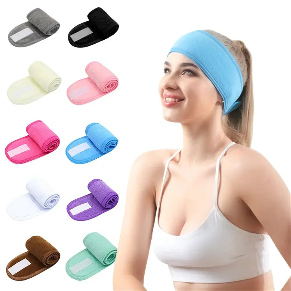 ZenVibe Women Adjustable Wide Headband for Yoga Spa Makeup Breathable Cotton Comfort