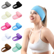 ZenVibe Women Adjustable Wide Headband for Yoga Spa Makeup Breathable Cotton Comfort