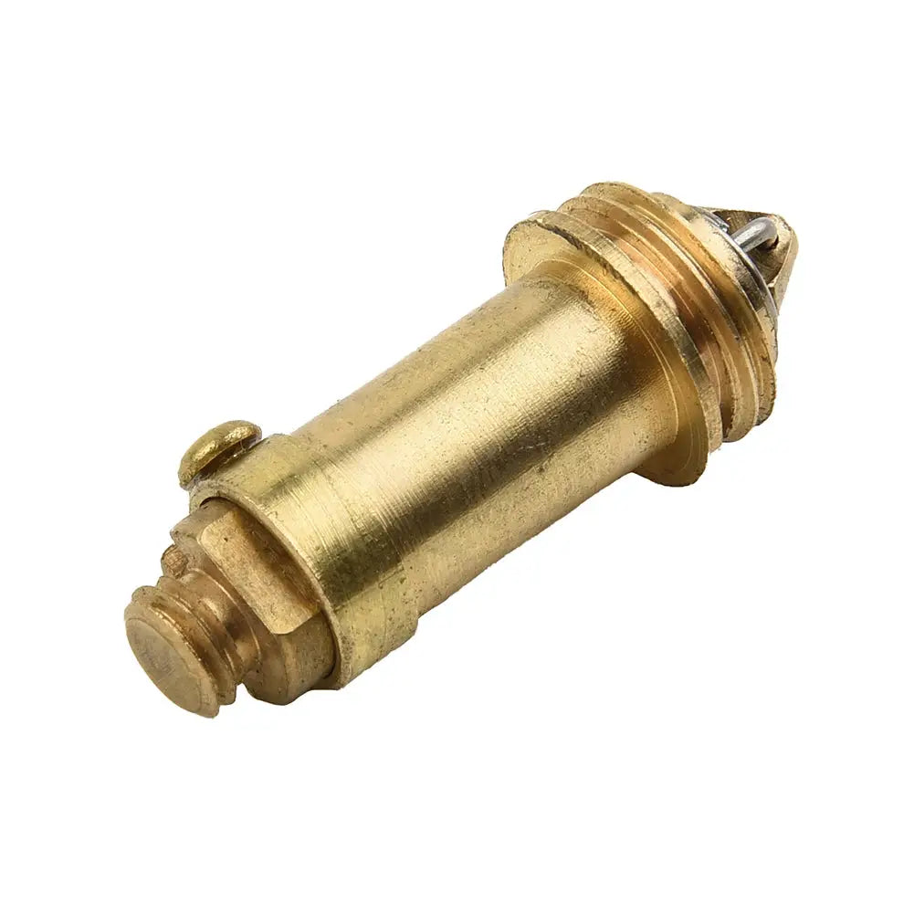 Brass waste pop-up plug valve for basin sink; threaded body with visible spring