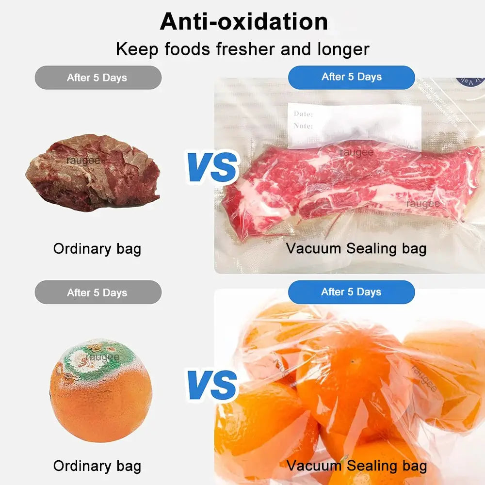 Reusable Food Vacuum Bags Set 10 Pieces Small And Large Sizes Vacuum Sealed Food Storage Bags For Freshness Preservation