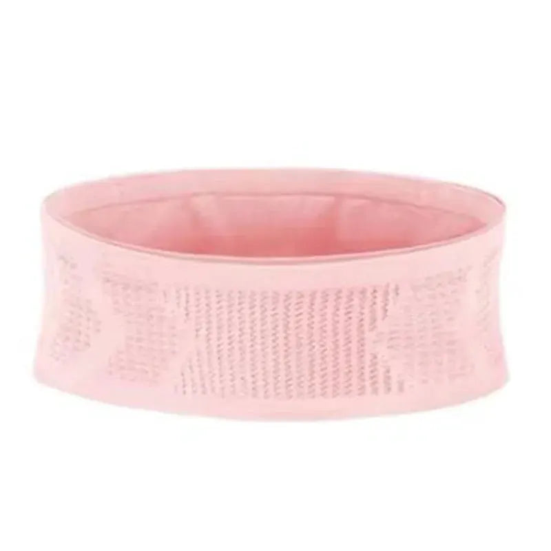 Waist belt bag by Simples Market in pink, seamless running design for fitness