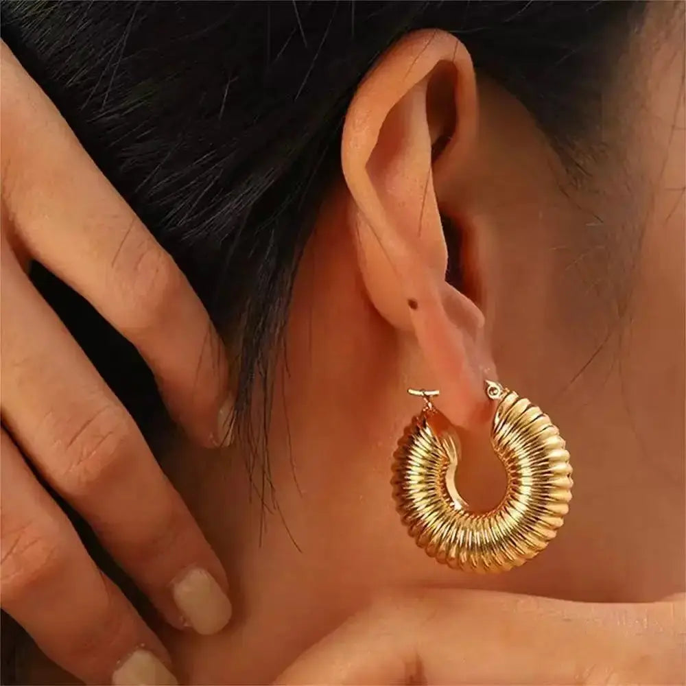 6 Piece Geometric Statement Earrings Set For Women CCB Hollow Zinc Alloy Jewelry For Daily Wear And Party