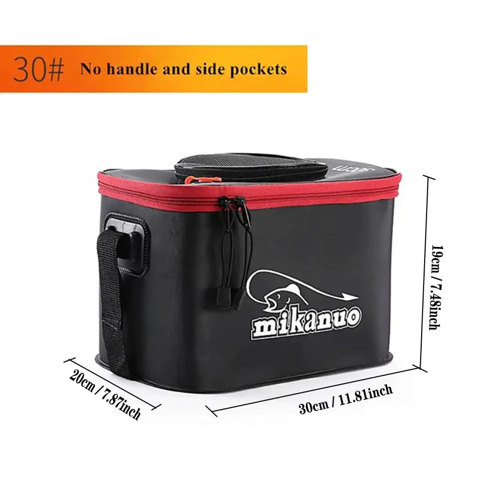AquaEdge Portable Collapsible Fishing Bag Live Fish Box Water Container And Tackle Organizer For Camping