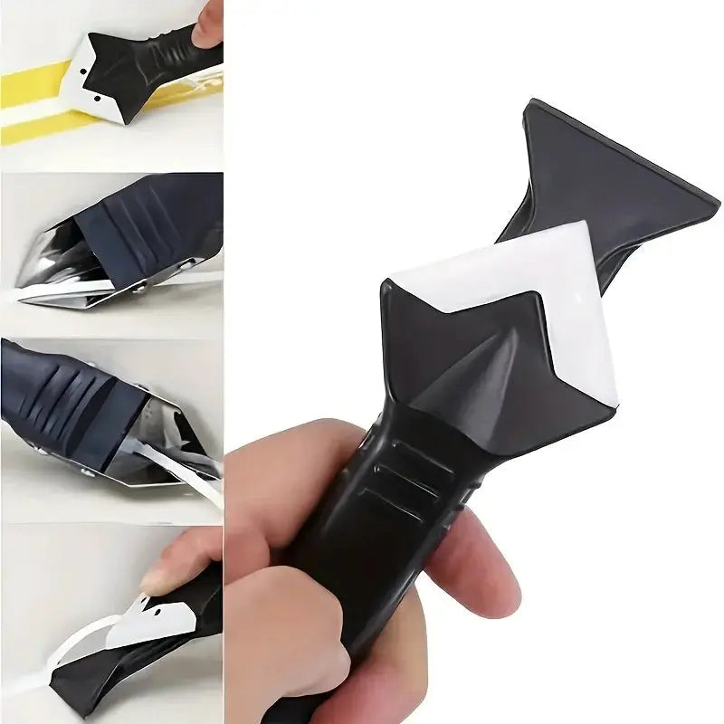 5 In 1 Metal Head Shovel Glue Tool Kit Silicone Spatula Caulk Remover Grout Removal Sealant Finishing Corner Scraper