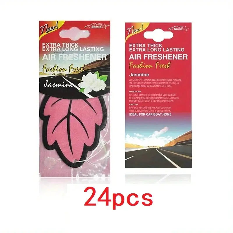 Natural Tea Paper Car Air Freshener Leaf Shape Hanging Scented Vanilla Perfume Fragrance 3 to 60 Pieces