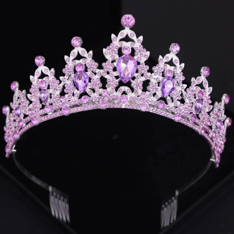 Crystal Wedding Tiara For Bride Silver Color Bridal Crown Diadem Veil Tiaras Hair Accessories Head Jewelry
