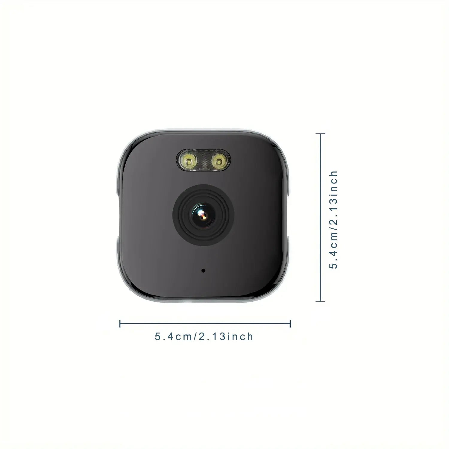 HEIYOUCAM Window Camera by Simples Market; compact black square camera with dual LEDs, 3MP, 2.4/5GHz Wi-Fi