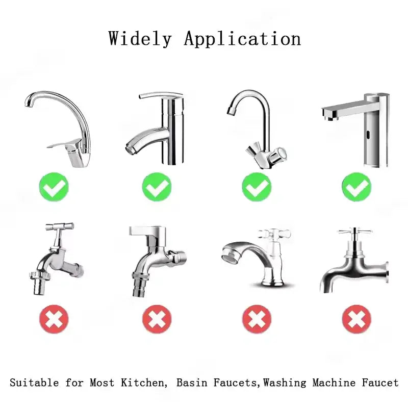 1080 Degree Swivel Stainless Steel Kitchen Faucet Extender Universal Splashproof Dual Mode With Adapter Bathroom Sink